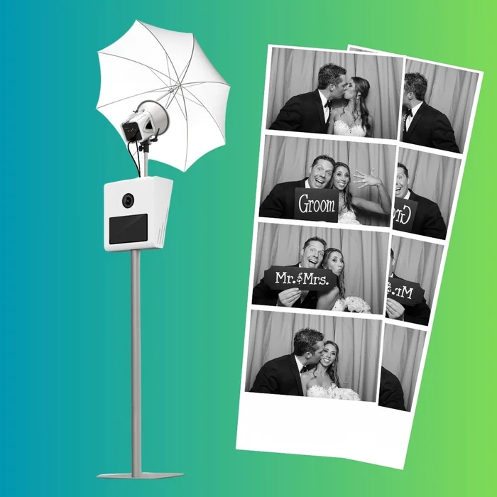 Photo booth delivered and set up by our team, operated by the client