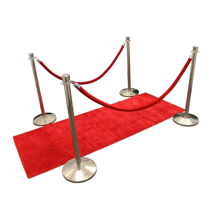 Red carpet and gold stanchions